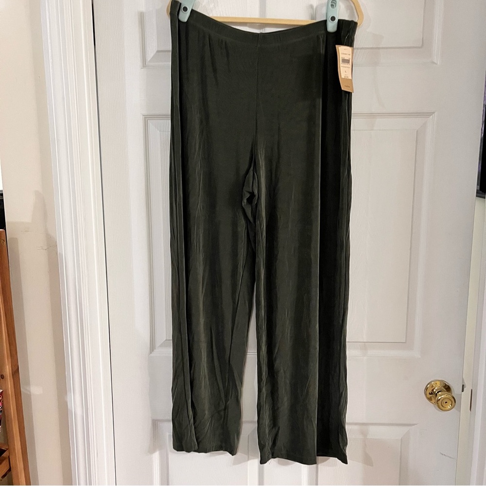 Coldwater Creek‎ full leg travel knit pull on pant women’s 18/XL green NWT